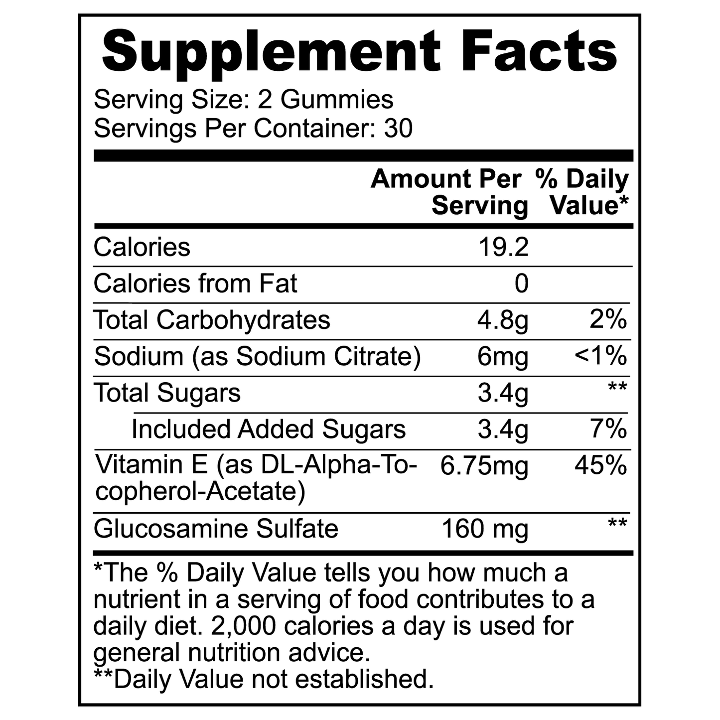 JOINT SUPPORT GUMMIES - indexvitamins.com # #