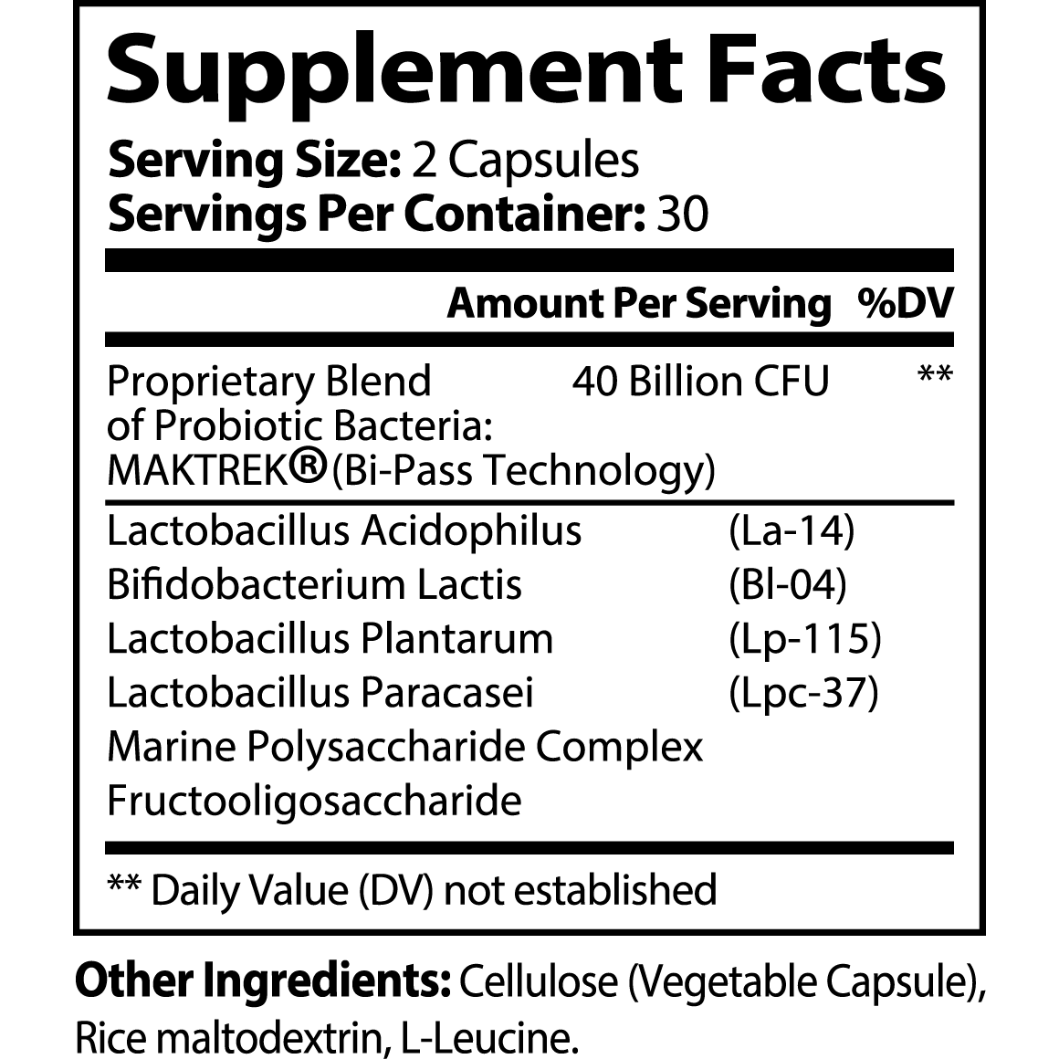 PROBIOTIC 40 BILLION WITH PREBIOTICS - indexvitamins.com # #
