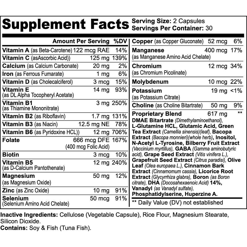 BRAIN & FOCUS NOOTROPICS - indexvitamins.com # #